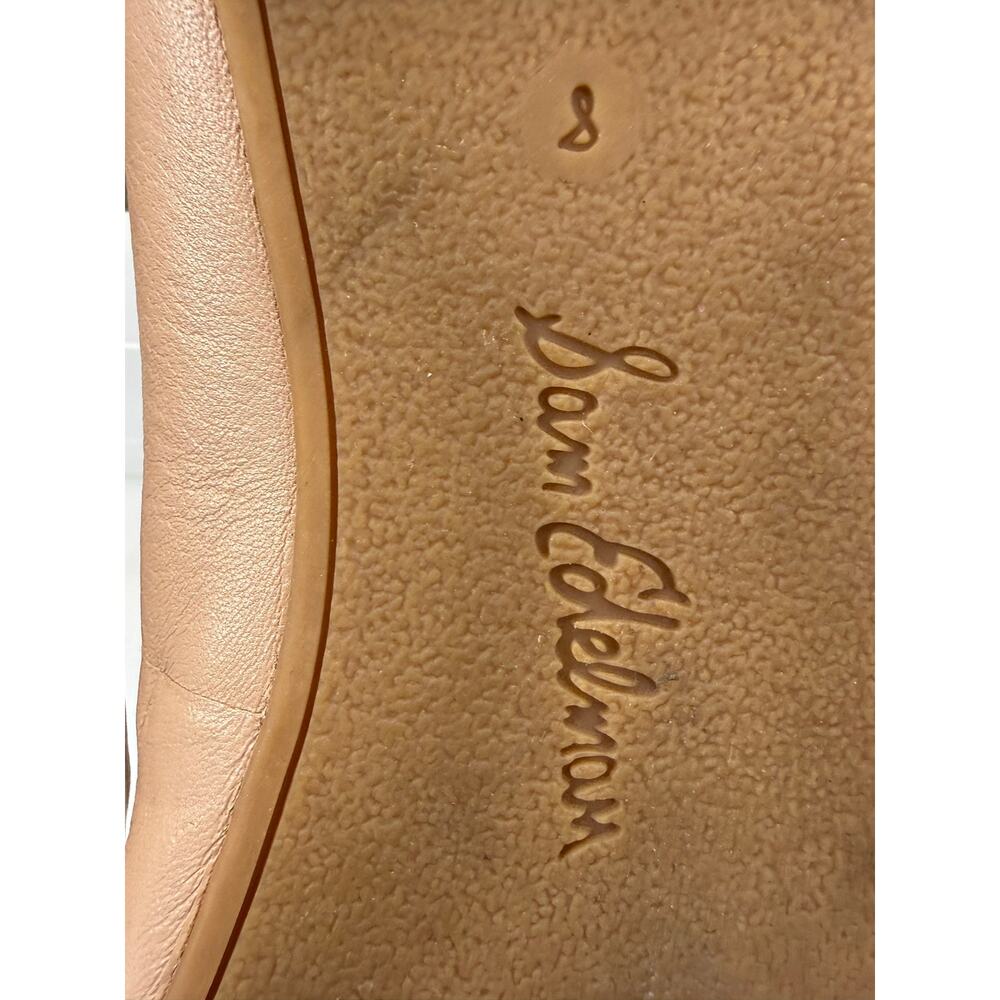 Sam Edelman Finnegan Nude Leather Scalloped Ballet Flats Size 8 Capsule - Picture 7 of 8